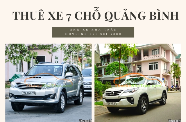 thuê xe 7 chỗ quảng bình